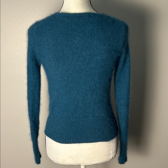 Soft Angora Sweater with Rhinestone Buttons - Picture 4 of 6
